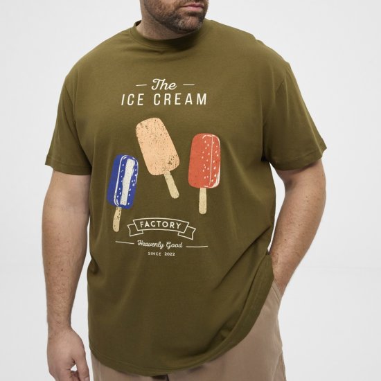 North Latitude T-Shirt Ice Cream Green - Marškinėliai - Marškinėliai - 2XL-14XL