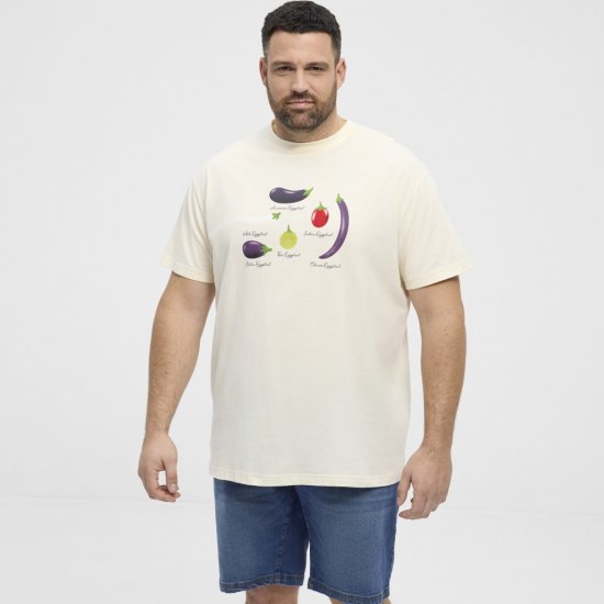 North Latitude T-Shirt Eggplant Off-White - Marškinėliai - Marškinėliai - 2XL-14XL