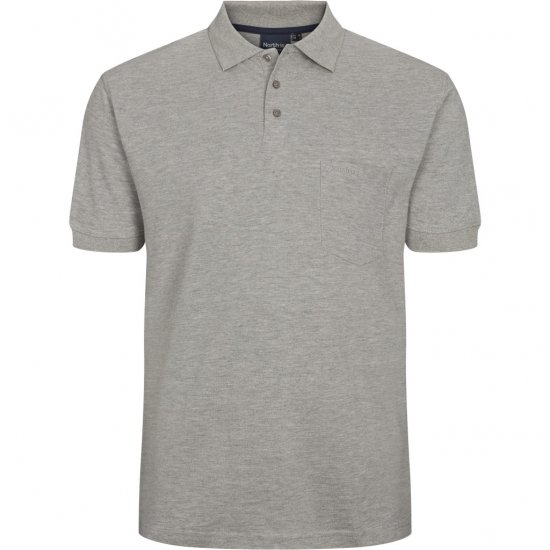 North Latitude Polo Short Sleeve Grey TALL - TALL-dydžiai - Drabužiai aukštiems vyrams