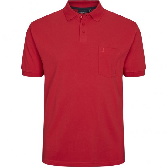 North Latitude Polo Short Sleeve Red TALL - TALL-dydžiai - Drabužiai aukštiems vyrams