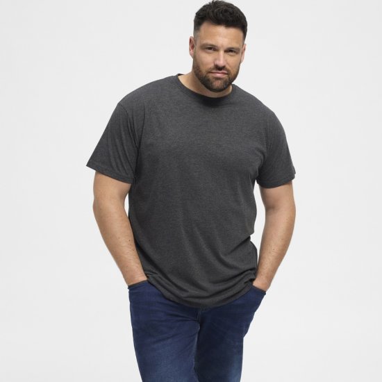North Latitude T-Shirt 2-Pack Dark Grey Melange - Marškinėliai - Marškinėliai - 2XL-14XL