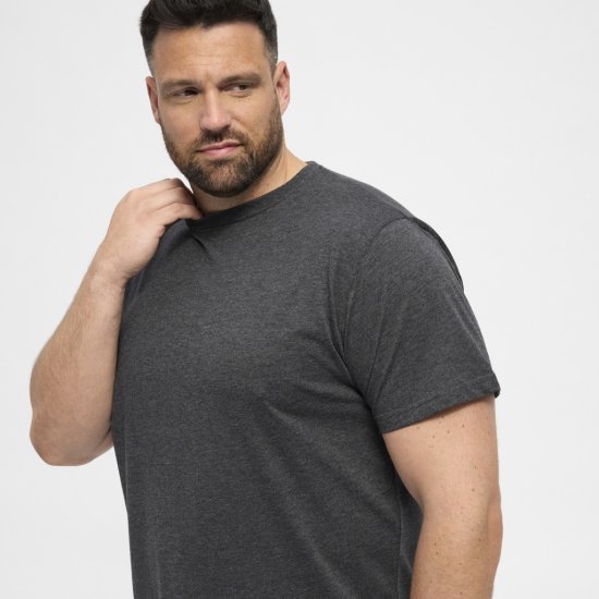 North Latitude T-Shirt 2-Pack Dark Grey Melange - Marškinėliai - Marškinėliai - 2XL-14XL
