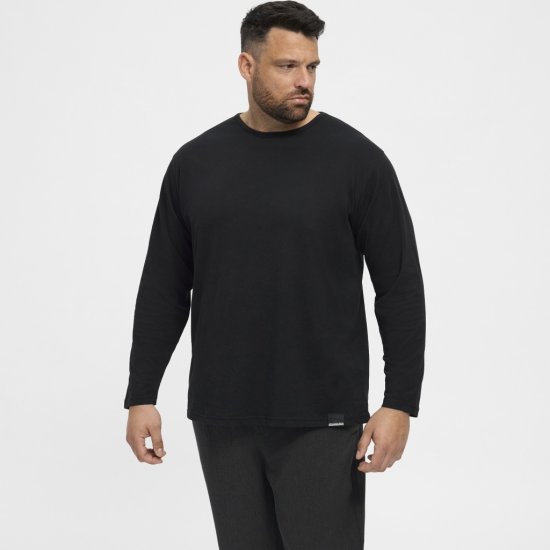 North Latitude T-Shirt Long Sleeve Black - Marškinėliai - Marškinėliai - 2XL-14XL