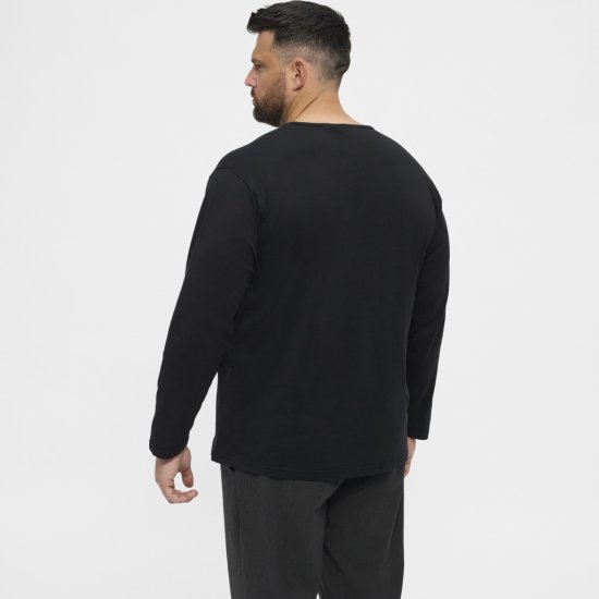 North Latitude T-Shirt Long Sleeve Black - Marškinėliai - Marškinėliai - 2XL-14XL