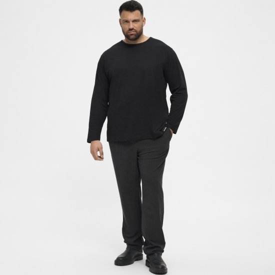 North Latitude T-Shirt Long Sleeve Black - Marškinėliai - Marškinėliai - 2XL-14XL