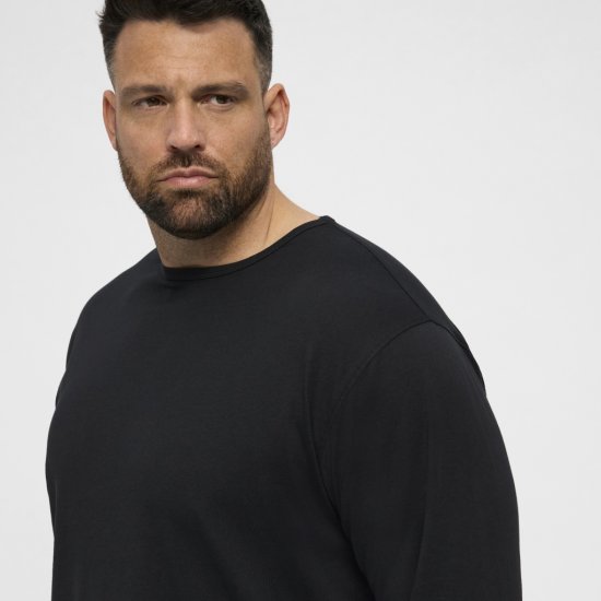 North Latitude T-Shirt Long Sleeve Black - Marškinėliai - Marškinėliai - 2XL-14XL