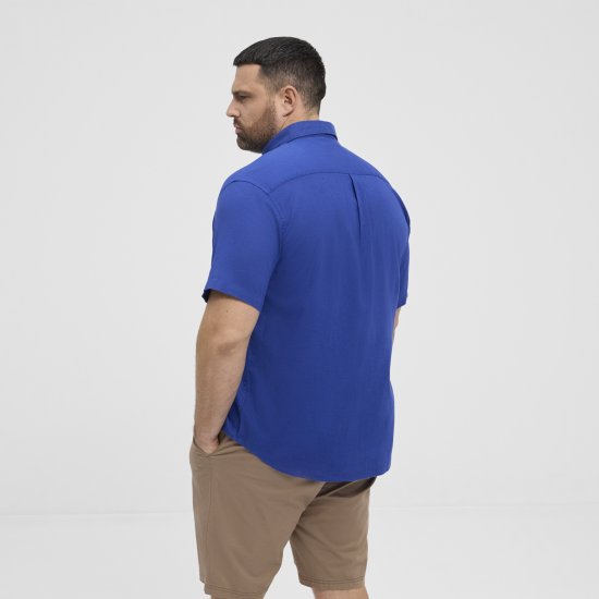 North Latitude Shirt Short Sleeve TALL Blue - VYRIŠKI DRABUŽIAI MT-6XLT - Drabužiai aukštiems vyrams