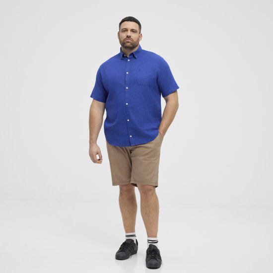 North Latitude Shirt Short Sleeve TALL Blue - VYRIŠKI DRABUŽIAI MT-6XLT - Drabužiai aukštiems vyrams