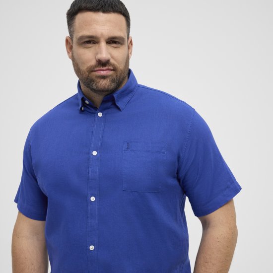 North Latitude Shirt Short Sleeve TALL Blue - VYRIŠKI DRABUŽIAI MT-6XLT - Drabužiai aukštiems vyrams
