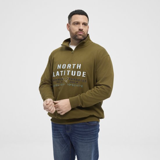 North Latitude Sweatshirt Half-Zip Green - Megztiniai ir džemperiai - Megztiniai ir Džemperiai - 2XL-14XL