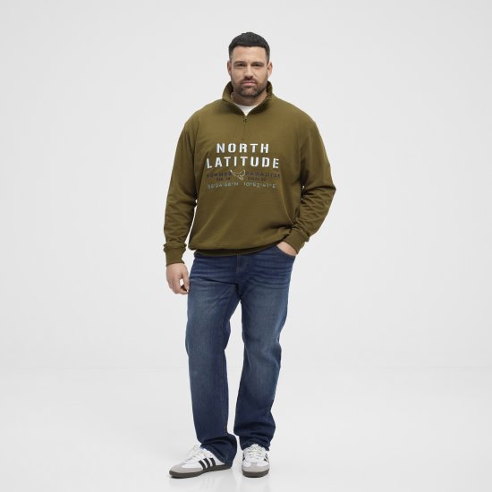 North Latitude Sweatshirt Half-Zip Green - Megztiniai ir džemperiai - Megztiniai ir Džemperiai - 2XL-14XL