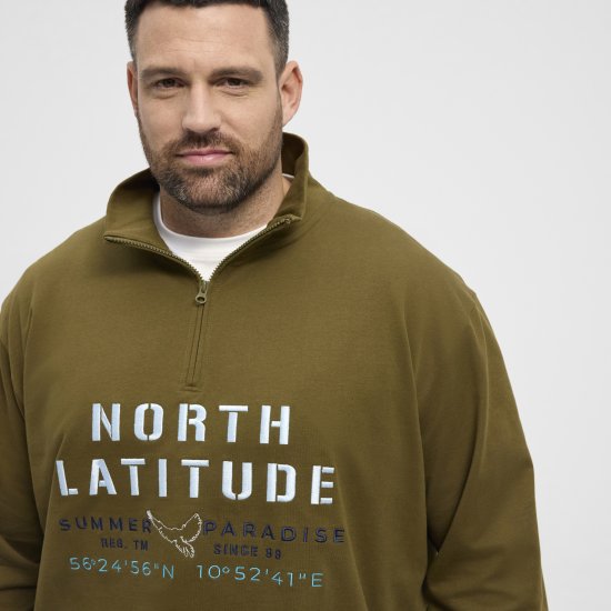 North Latitude Sweatshirt Half-Zip Green - Megztiniai ir džemperiai - Megztiniai ir Džemperiai - 2XL-14XL