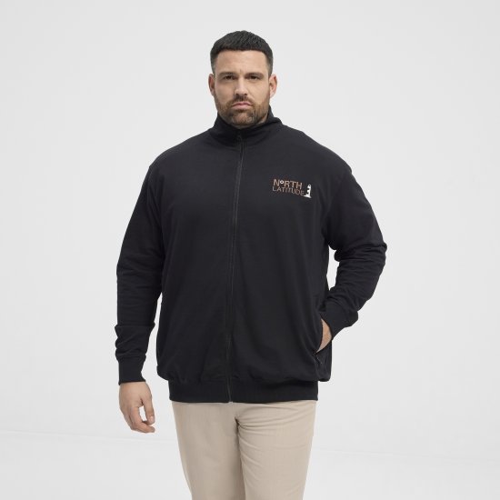 North Latitude Sweatshirt Cardigan Black - Megztiniai ir džemperiai - Megztiniai ir Džemperiai - 2XL-14XL