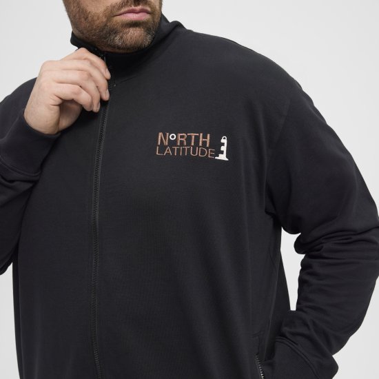 North Latitude Sweatshirt Cardigan Black - Megztiniai ir džemperiai - Megztiniai ir Džemperiai - 2XL-14XL