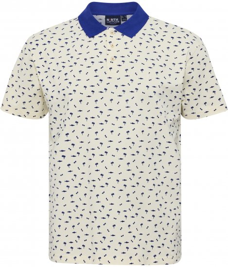North Latitude Polo Pique Printed Off-White TALL - VYRIŠKI DRABUŽIAI MT-6XLT - Drabužiai aukštiems vyrams