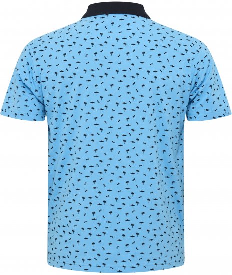 North Latitude Polo Pique Printed Turquoise TALL - VYRIŠKI DRABUŽIAI MT-6XLT - Drabužiai aukštiems vyrams