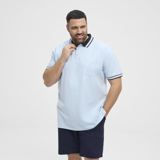 North Latitude Polo Pique Short Sleeve Light Blue - Polo marškinėliai - Polo marškinėliai - 2XL-8XL