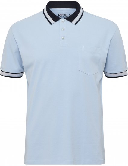 North Latitude Polo Pique Short Sleeve Light Blue - Polo marškinėliai - Polo marškinėliai - 2XL-8XL