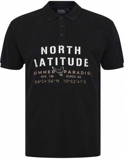 North Latitude Polo Pique Short Sleeve Black - Polo marškinėliai - Polo marškinėliai - 2XL-8XL