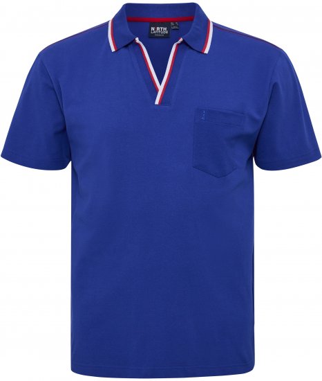 North Latitude Polo Pique V-Neck Blue - Polo marškinėliai - Polo marškinėliai - 2XL-8XL