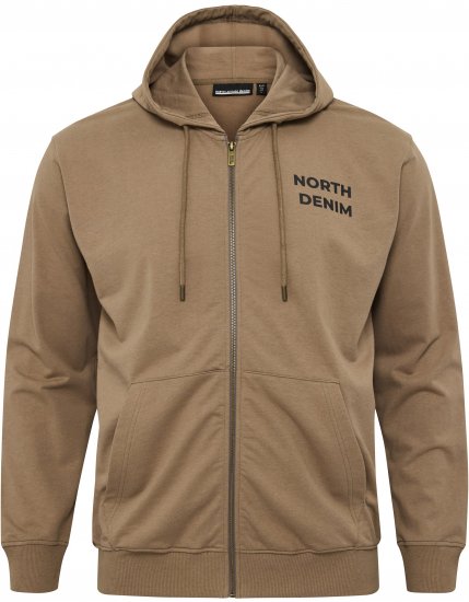 North Latitude Hoodie with Zipper Dark Sand - Megztiniai ir džemperiai - Megztiniai ir Džemperiai - 2XL-14XL