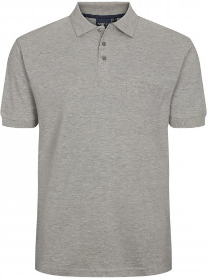 North Latitude Polo Short Sleeve Grey TALL - VYRIŠKI DRABUŽIAI MT-6XLT - Drabužiai aukštiems vyrams