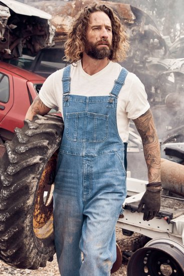 JP1880 Dungarees Denim Adjustable Straps Blue - Džinsai ir kelnės - Džinsai ir Kelnės - W40-W70