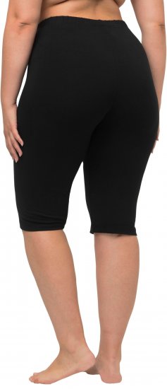 Ulla Popken Stretch Knit Bike Shorts Black - Džinsai & Kelnės Didelėse Dydžiuose – Plus Size - 