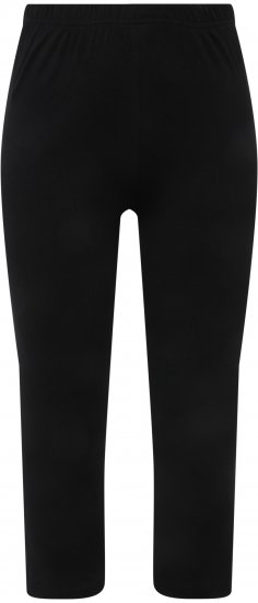 Ulla Popken Basic Stretch Knit Capris Black - Džinsai & Kelnės Didelėse Dydžiuose – Plus Size - 