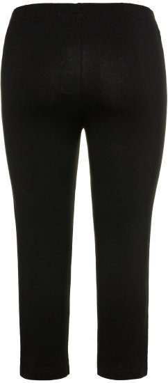 Ulla Popken Basic Stretch Knit Capris Black - Džinsai & Kelnės Didelėse Dydžiuose – Plus Size - 