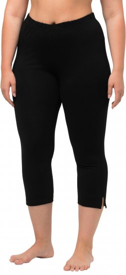 Ulla Popken Basic Stretch Knit Capris Black - Džinsai & Kelnės Didelėse Dydžiuose – Plus Size - 