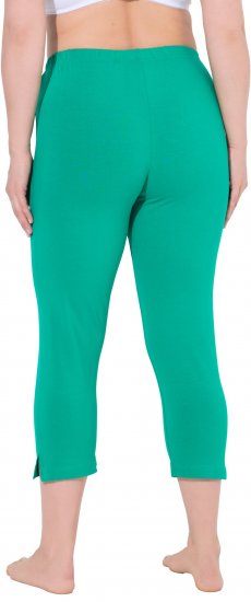 Ulla Popken Basic Stretch Knit Capris Green - Džinsai & Kelnės Didelėse Dydžiuose – Plus Size - 