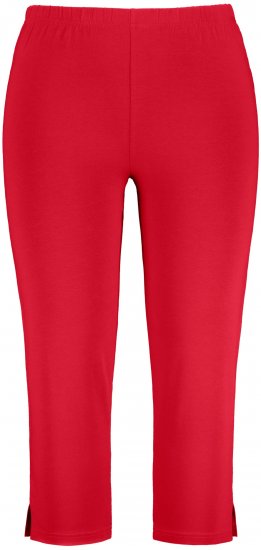 Ulla Popken Basic Stretch Knit Capris Red - Džinsai & Kelnės Didelėse Dydžiuose – Plus Size - 