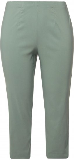 Ulla Popken Stretch Basic Bengaline Capri Pants Light Moss Green - Džinsai & Kelnės Didelėse Dydžiuose – Plus Size - 