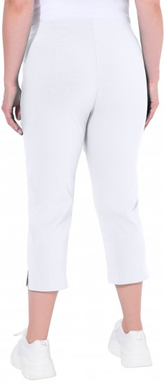 Ulla Popken Stretch Basic Bengaline Capri Pants Snow White - Džinsai & Kelnės Didelėse Dydžiuose – Plus Size - 
