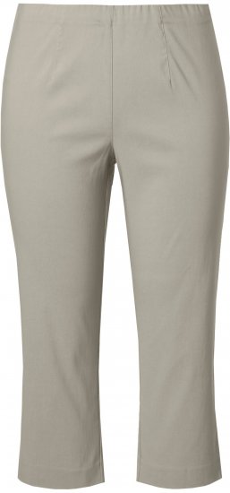 Ulla Popken Stretch Basic Bengaline Capri Pants Grey - Džinsai & Kelnės Didelėse Dydžiuose – Plus Size - 