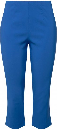 Ulla Popken Stretch Basic Bengaline Capri Pants Royal Blue - Džinsai & Kelnės Didelėse Dydžiuose – Plus Size - 