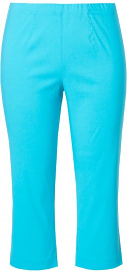 Ulla Popken Stretch Basic Bengaline Capri Pants Deep Aqua - Džinsai & Kelnės Didelėse Dydžiuose – Plus Size - 