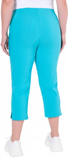 Ulla Popken Stretch Basic Bengaline Capri Pants Deep Aqua - Džinsai & Kelnės Didelėse Dydžiuose – Plus Size - 