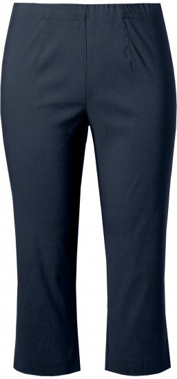 Ulla Popken Stretch Basic Bengaline Capri Pants Navy Blue - Džinsai & Kelnės Didelėse Dydžiuose – Plus Size - 