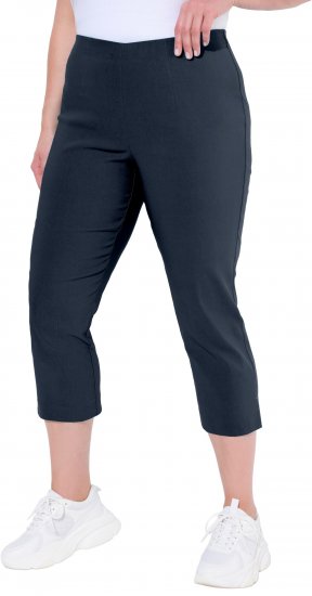 Ulla Popken Stretch Basic Bengaline Capri Pants Navy Blue - Džinsai & Kelnės Didelėse Dydžiuose – Plus Size - 