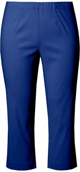 Ulla Popken Stretch Basic Bengaline Capri Pants Blue - Džinsai & Kelnės Didelėse Dydžiuose – Plus Size - 
