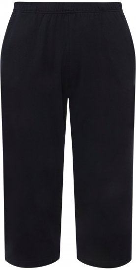 Ulla Popken Pull On Knit Elastic Waist Pocket Crop Pants Blue - Džinsai & Kelnės Didelėse Dydžiuose – Plus Size - 