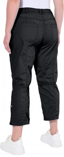 Ulla Popken Roll Tab Hem Stretch Cargo Pants Black - Džinsai & Kelnės Didelėse Dydžiuose – Plus Size - 