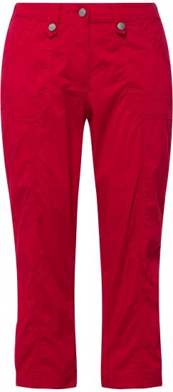 Ulla Popken Roll Tab Hem Stretch Cargo Pants Red - Džinsai & Kelnės Didelėse Dydžiuose – Plus Size - 