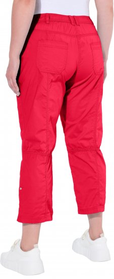 Ulla Popken Roll Tab Hem Stretch Cargo Pants Red - Džinsai & Kelnės Didelėse Dydžiuose – Plus Size - 