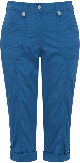 Ulla Popken Roll Tab Hem Stretch Cargo Pants Blue - Džinsai & Kelnės Didelėse Dydžiuose – Plus Size - 