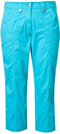 Ulla Popken Roll Tab Hem Stretch Cargo Pants Deep Aqua - Džinsai & Kelnės Didelėse Dydžiuose – Plus Size - 