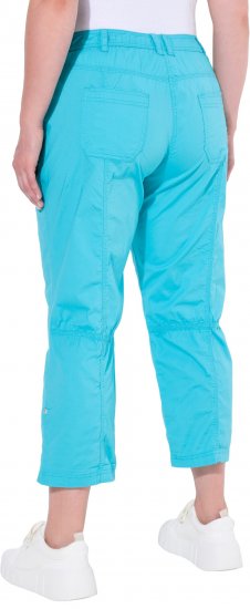 Ulla Popken Roll Tab Hem Stretch Cargo Pants Deep Aqua - Džinsai & Kelnės Didelėse Dydžiuose – Plus Size - 