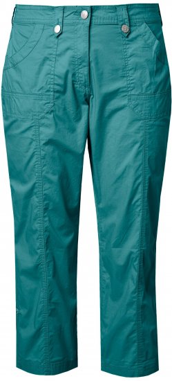 Ulla Popken Roll Tab Hem Stretch Cargo Pants Teal - Džinsai & Kelnės Didelėse Dydžiuose – Plus Size - 